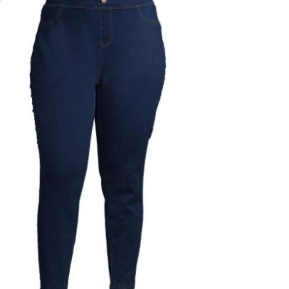 Terra & Sky Women's Plus Size Tummy Control Jeggings Skinny - Picture 3 of 5